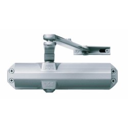 FERME-PORTE HYDRAULIQUE GR 010 FORCE 2 EN ARGENT (livré avec bras réglable)