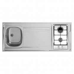 EVIER INOX REVERSIBLE 1 CUVE 140 CM DOMINO GAZ 