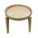 Table chevet bois avec plateau diamètre 39