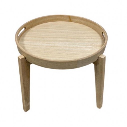 Table chevet bois avec plateau diamètre 39