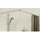 Barre porte rideaux de douche droite 800mm epoxy blanc