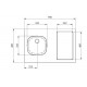 DESSUS ÉVIER CUISINETTE 1 CUVE L90 CM EMPLACEMENT DOMINO