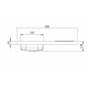 DESSUS ÉVIER CUISINETTE 1 CUVE L90 CM EMPLACEMENT DOMINO