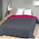 COUETTE 1 P BICOLORE 140 X 200 CM ROSE/GRIS