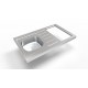 ÉVIER INOX CUISINETTE 100CM SANS DOMINO REVERSIBLE NOVENTA