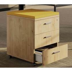 BUREAU BOIS PIETEMENT MÉTAL GRIS PLATEAU BLANC