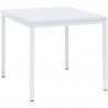 ARTEMIS TABLE CARREE 80*80 PLATEAU BLANC PIETEMENT BLANC