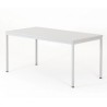 ARTEMIS TABLE CARREE 80*80 PLATEAU BLANC PIETEMENT BLANC