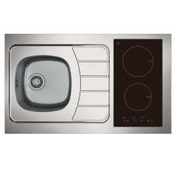 EVIER INOX REVERSIBLE 1 CUVE 100 CM DOMINO INDUCTION 