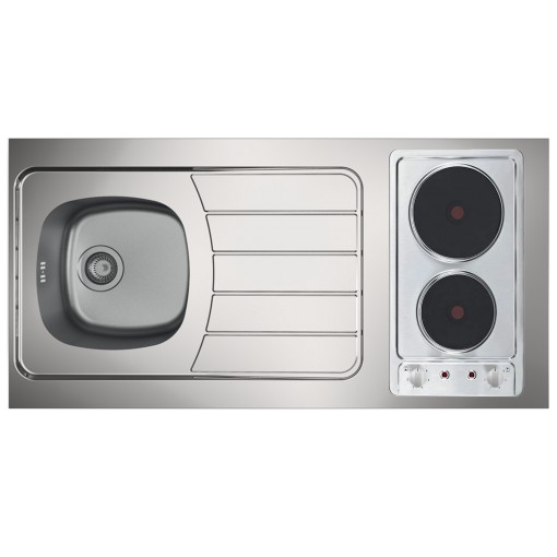 EVIER INOX REVERSIBLE 1 CUVE 120 CM DOMINO ELECTRIQUE 