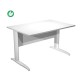 BUREAU DROIT PIED METAL EN L