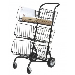 CHARIOT CHARGE 200KGS AVEC DOSSIER RABATTABLE
