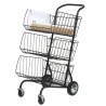 CHARIOT CHARGE 200KGS AVEC DOSSIER RABATTABLE