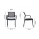 CHAISE COQUE NOIRE PIETEMENT TUBE D'ACIER