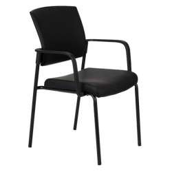 CHAISE COQUE NOIRE PIETEMENT TUBE D'ACIER