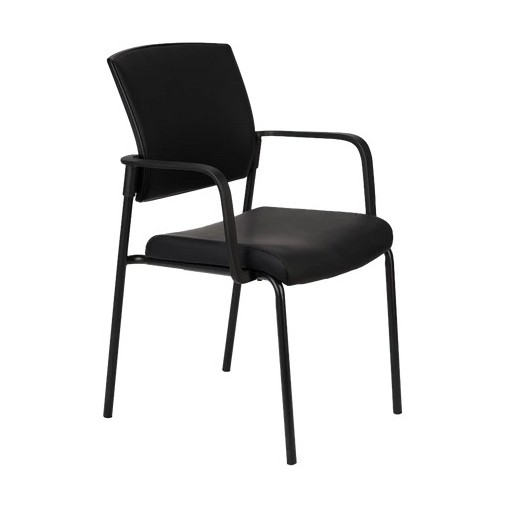 CHAISE COQUE NOIRE PIETEMENT TUBE D'ACIER