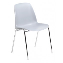 CHAISE COQUE NOIRE PIETEMENT TUBE D'ACIER