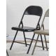 Chaise pliante tout métal noir