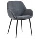 CHAISE COQUE NOIRE PIETEMENT TUBE D'ACIER