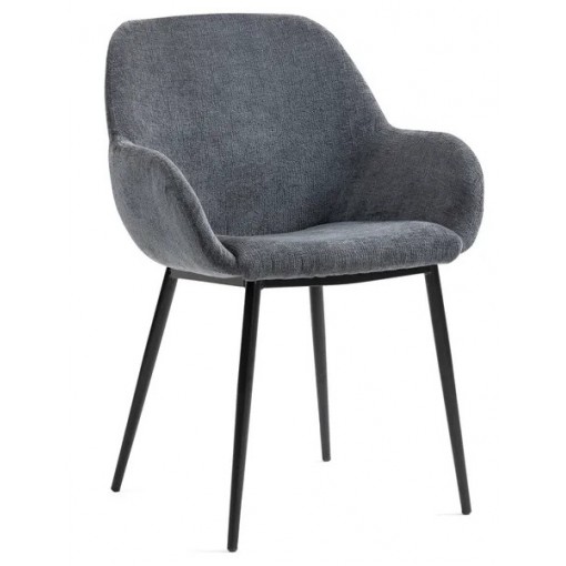 CHAISE COQUE NOIRE PIETEMENT TUBE D'ACIER