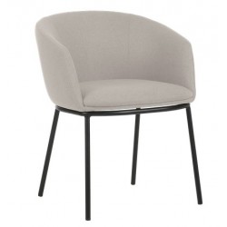 CHAISE COQUE NOIRE PIETEMENT TUBE D'ACIER