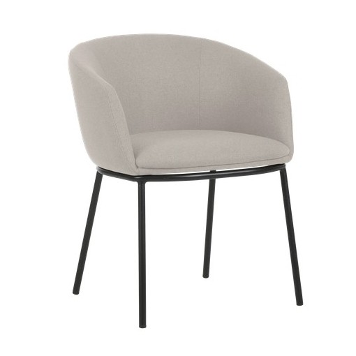 CHAISE COQUE NOIRE PIETEMENT TUBE D'ACIER