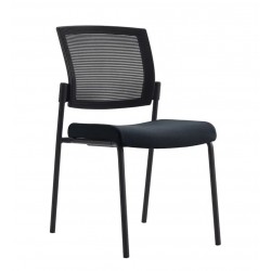 CHAISE COQUE NOIRE PIETEMENT TUBE D'ACIER