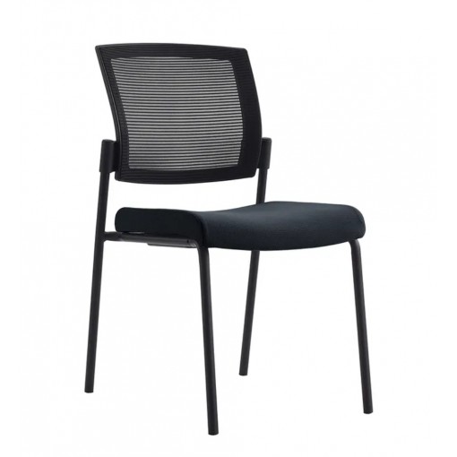 CHAISE COQUE NOIRE PIETEMENT TUBE D'ACIER