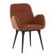 CHAISE COQUE NOIRE PIETEMENT TUBE D'ACIER