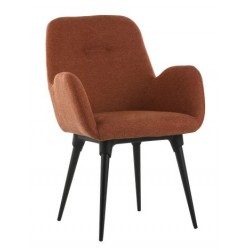 CHAISE COQUE NOIRE PIETEMENT TUBE D'ACIER