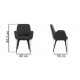 CHAISE COQUE NOIRE PIETEMENT TUBE D'ACIER