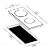 Domino 2 feux induction noir