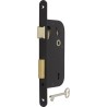 SERRURE AXE 50 MM CLE I FINITION NOIRE (Article livré sans gâche)