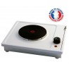 TABLE CUISSON 1 FEU 1500W BLANCHE IMMO