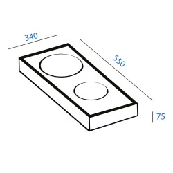 DOMINO 2 ZONES INDUCTION 3400W MEZIERES