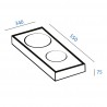 DOMINO 2 ZONES INDUCTION 3400W MEZIERES