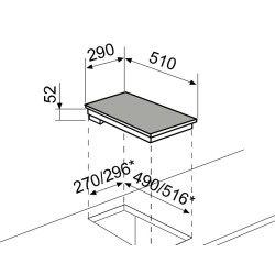 DOMINO 2 ZONES INDUCTION BLANC AIRLUX