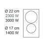 DOMINO 2 ZONES INDUCTION BLANC AIRLUX