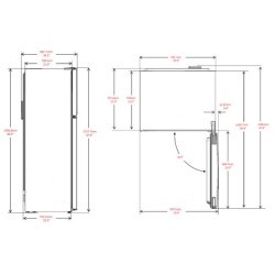 RÉFRIGÉRATEUR POSE LIBRE DOUBLE PORTE CONGÉLATEUR EN HAUT