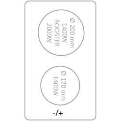 EVIER INOX REVERSIBLE 1 CUVE 140 CM DOMINO INDUCTION  