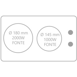 TABLE ELEC 2F 3500W INOX IMMO