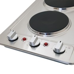 Domino 2 électriques avec minuteur Inox 3000W