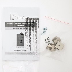 DOMINO 2F VITROCÉRAMIQUE CADRE INOX MINUTERIE