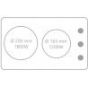 KITCHENETTE EVIER INOX REVERSIBLE 1 CUVE 140CM DOMINO VITRO MAN MINUTERIE MEUBLE 2 PORTES  FRIGO 4*