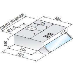 Hotte à visières INOX