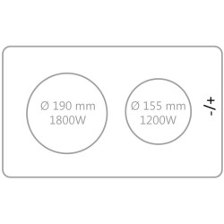 DOMINO 2 ZONES VITROCÉRAMIQUE SENSITIF MEZIERES