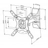 SUPPORT TV MURAL ORIENTABLE VESA 200
