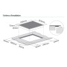 DOMINO 2 ZONES 3400 WATTS INDUCTION MANETTE