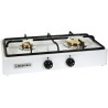 RECHAUD MULTIGAZ 2 FEUX BLANC G/EMAILLEE