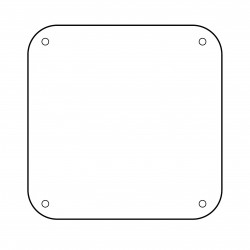 MIROIR ACRYLIQUE INCASSABLE 400X400MM
